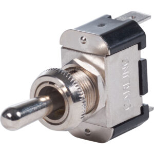 Metal toggle switch with silver lever