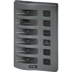 6-gang waterproof marine rocker switch panel