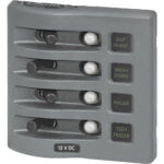 Gray switch panel for boat equipment control