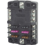 Blue Sea Systems 6-circuit fuse block with fuses