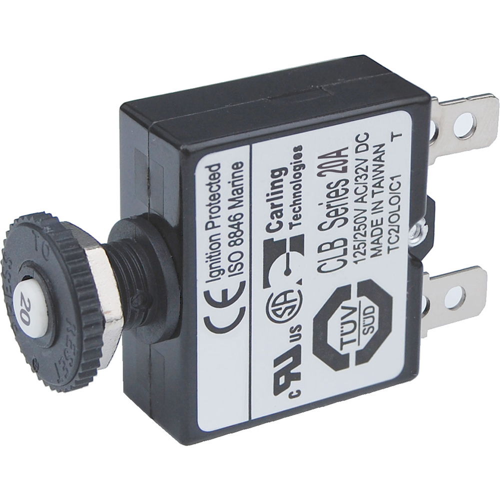 Carling Technologies circuit breaker, 20A, CLB series.
