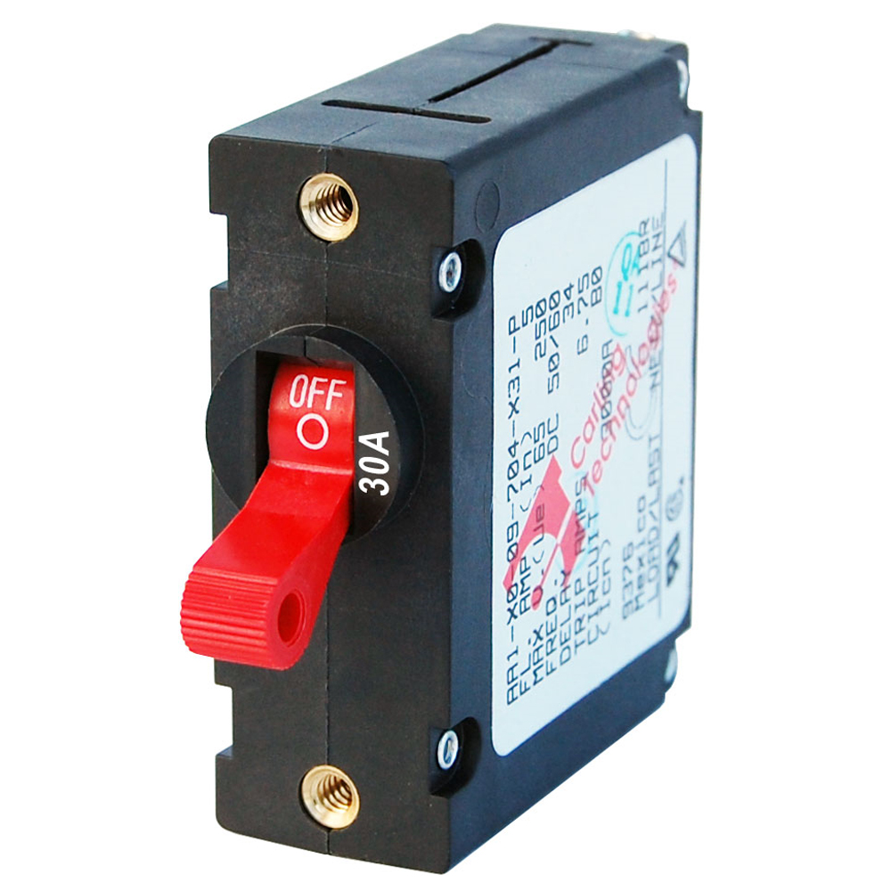 30A circuit breaker with red switch