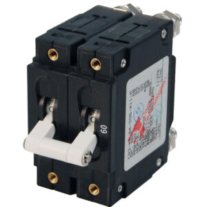 Double-pole circuit breaker, 60 amp, black