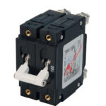 Dual-pole electrical circuit breaker, model 100.