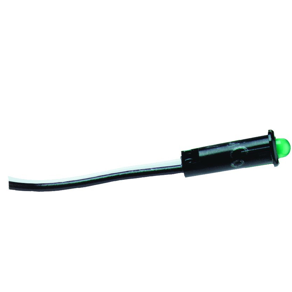 Black wired LED indicator light