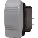 Gray toggle switch with U.S. patent number