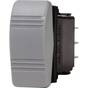 Gray toggle switch with U.S. patent number