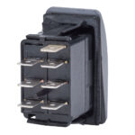 Six-terminal rocker switch for electronics