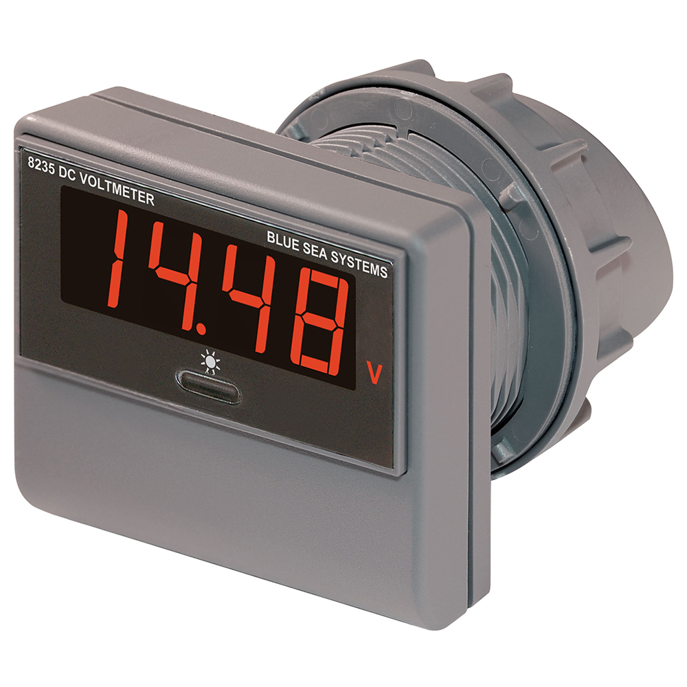Digital voltmeter displaying 14.48 volts