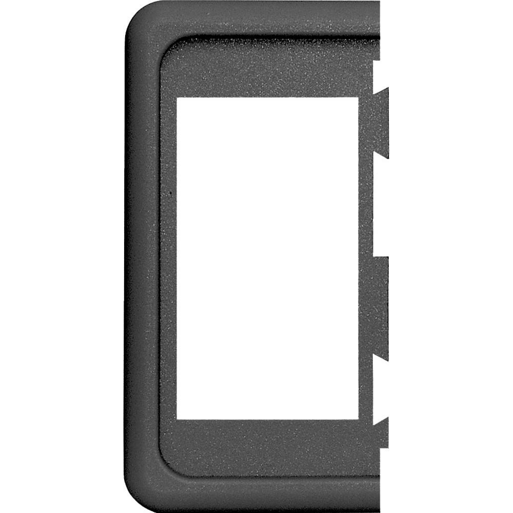 Black rectangular plastic frame, partial view.