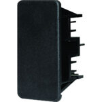 Black plastic rectangular modular plug cover