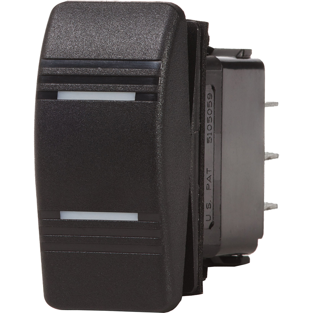 Black rectangular switch with inner connectors.
