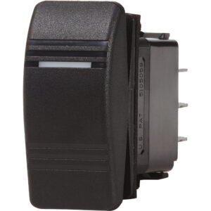 Black rocker switch with pins on side
