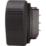 Black rocker switch with patent number visible