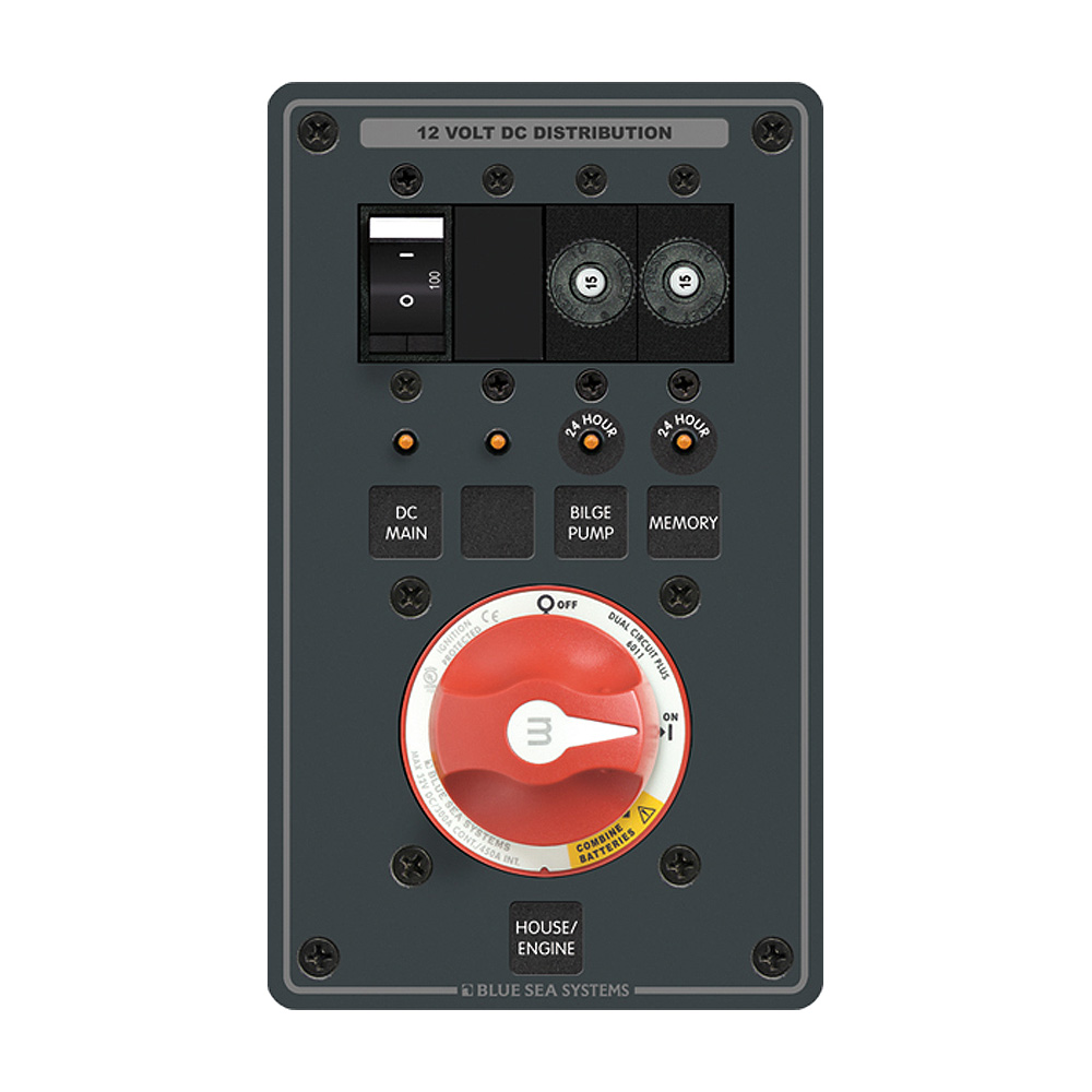 12 volt DC distribution panel with switches