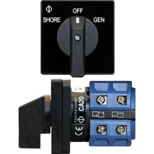 Electrical rotary switch for shore, off, generator power