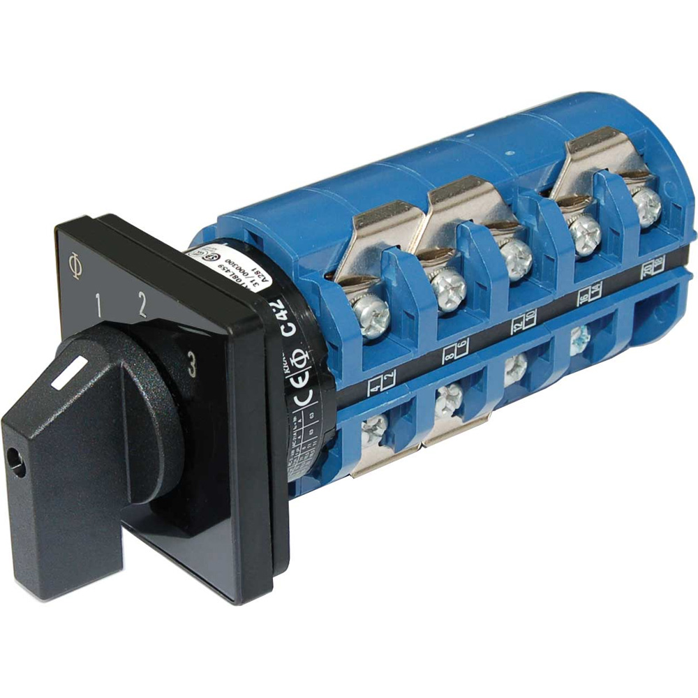 Blue three-position rotary switch, electrical component