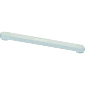 White adhesive grab bar for bathroom safety