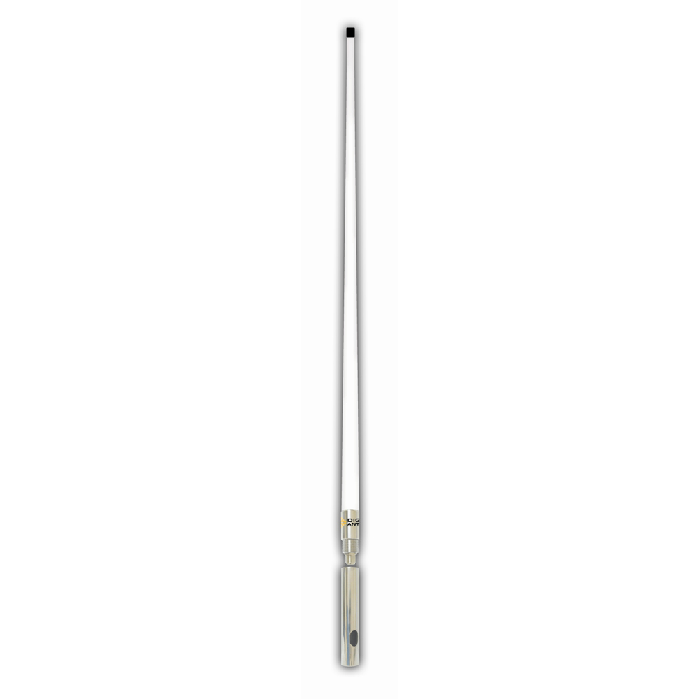 Marine VHF antenna with metal base
