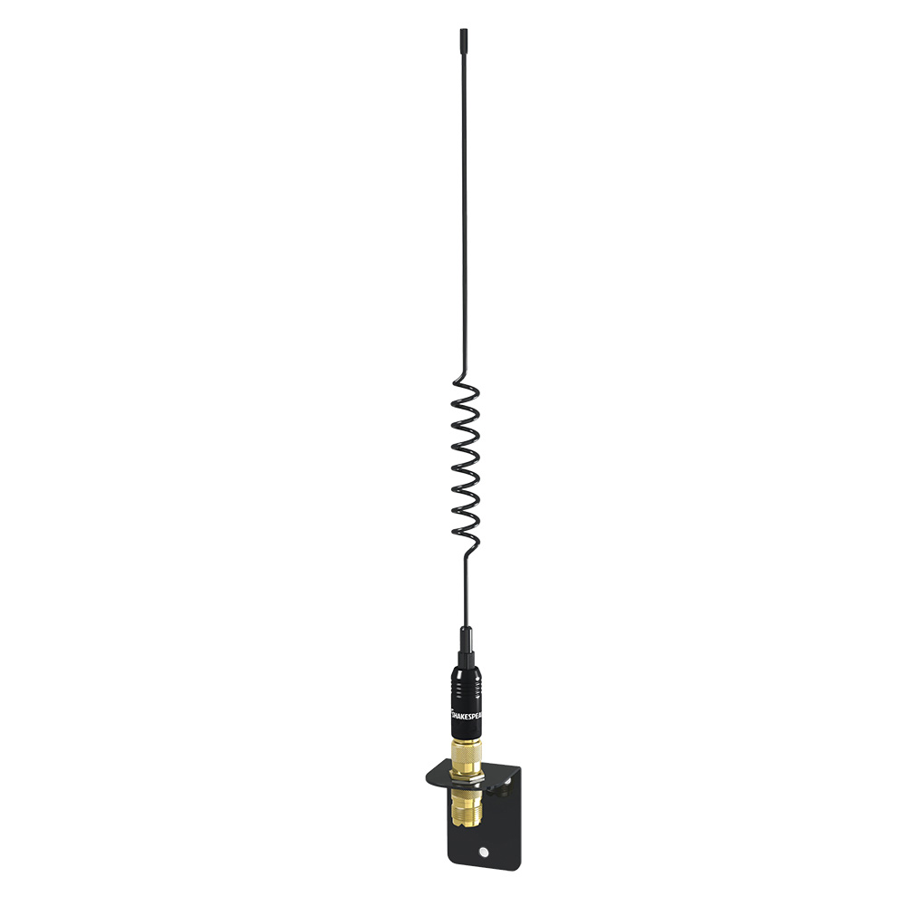 Coiled whip antenna with mounting bracket