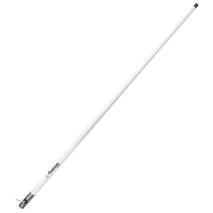 White fiberglass antenna with metal base