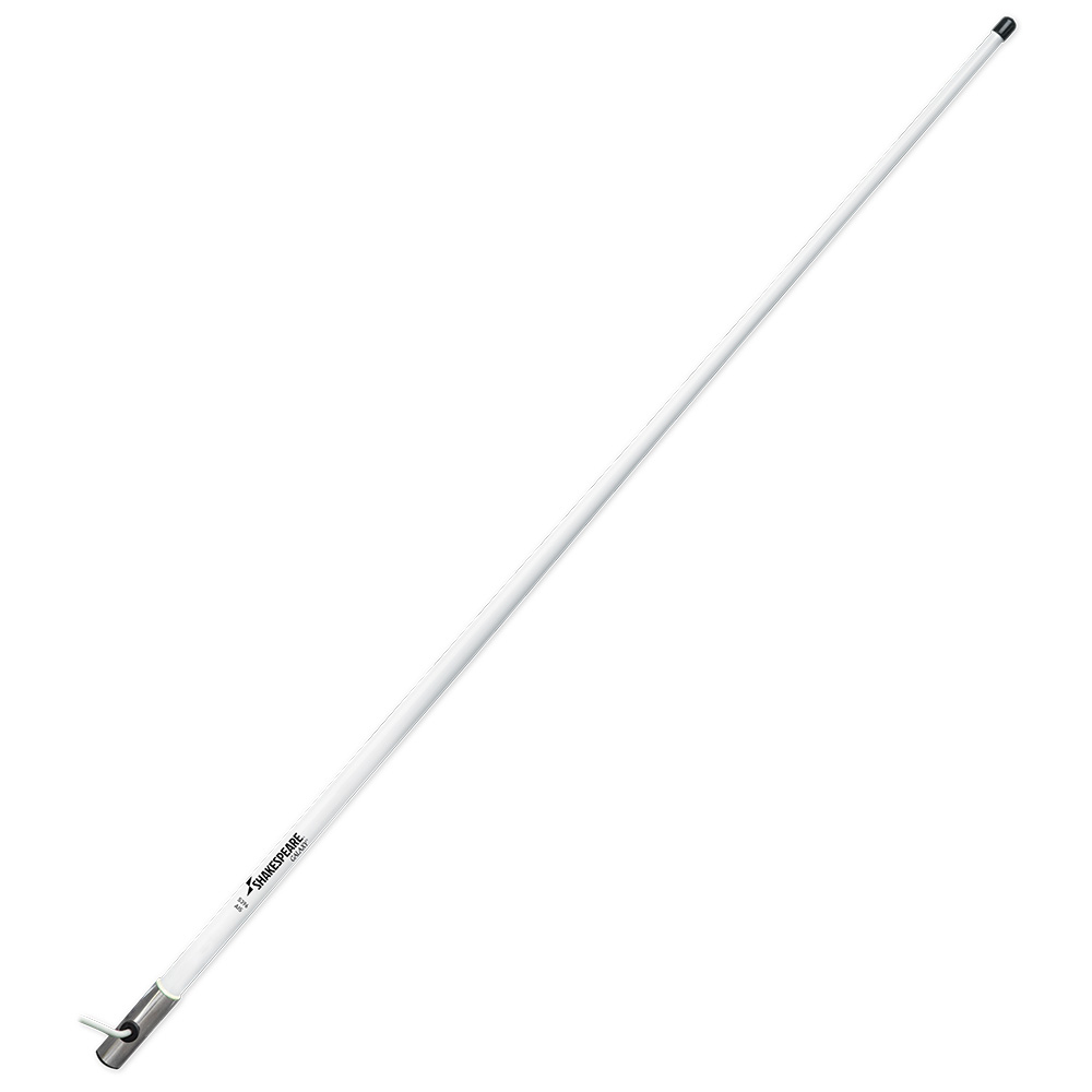 White fiberglass antenna with metal base