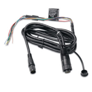 Boat engine wiring harness with connectors and wires.