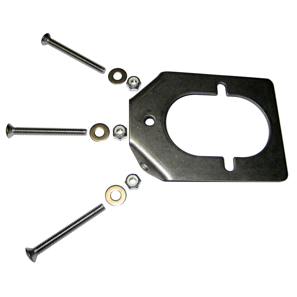 Metal bracket with screws, washers, and nuts set.