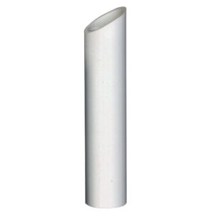 White PVC pipe against white background.