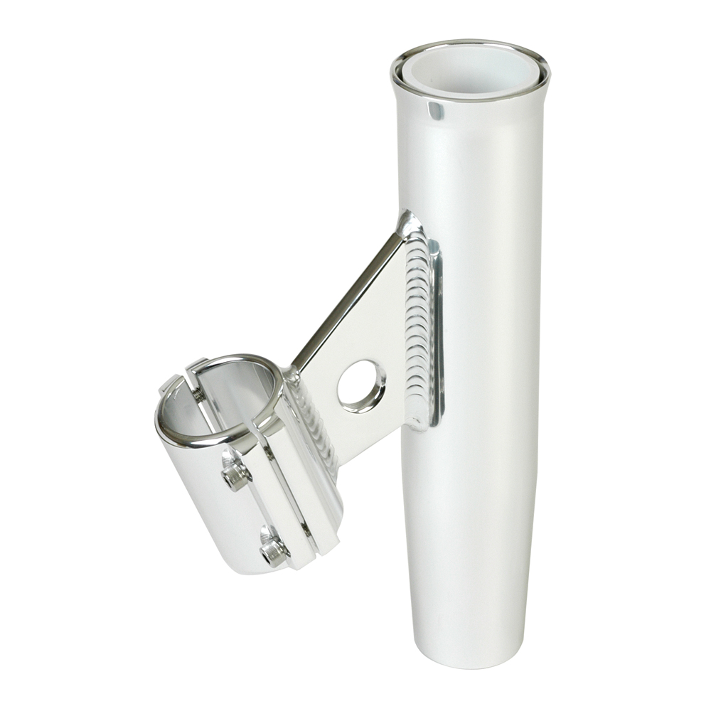 Metal fishing rod holder clamp for boats