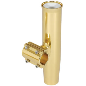 Gold fishing rod holder with clamp