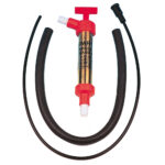 Manual hand siphon pump with hoses