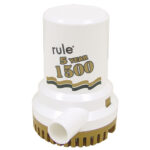 Rule 1500 marine bilge pump, five year warranty