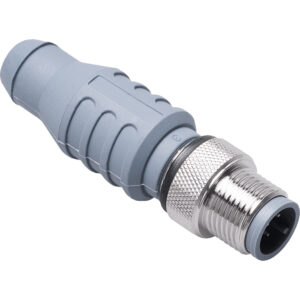Gray electrical connector with metal threading
