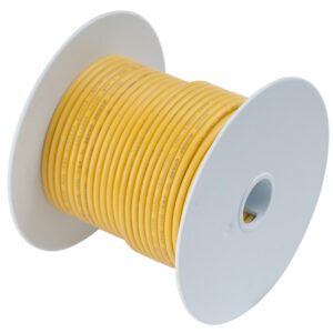 Yellow electrical wire spool, industrial use