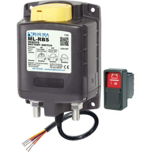 Remote battery switch with control panel.