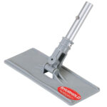 Gray floor mop head with adjustable handle