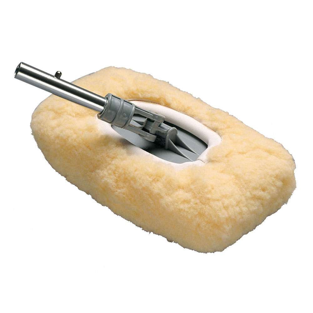 Car wash mop with fluffy cover.