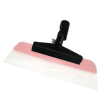 Pink carpet squeegee with black handle