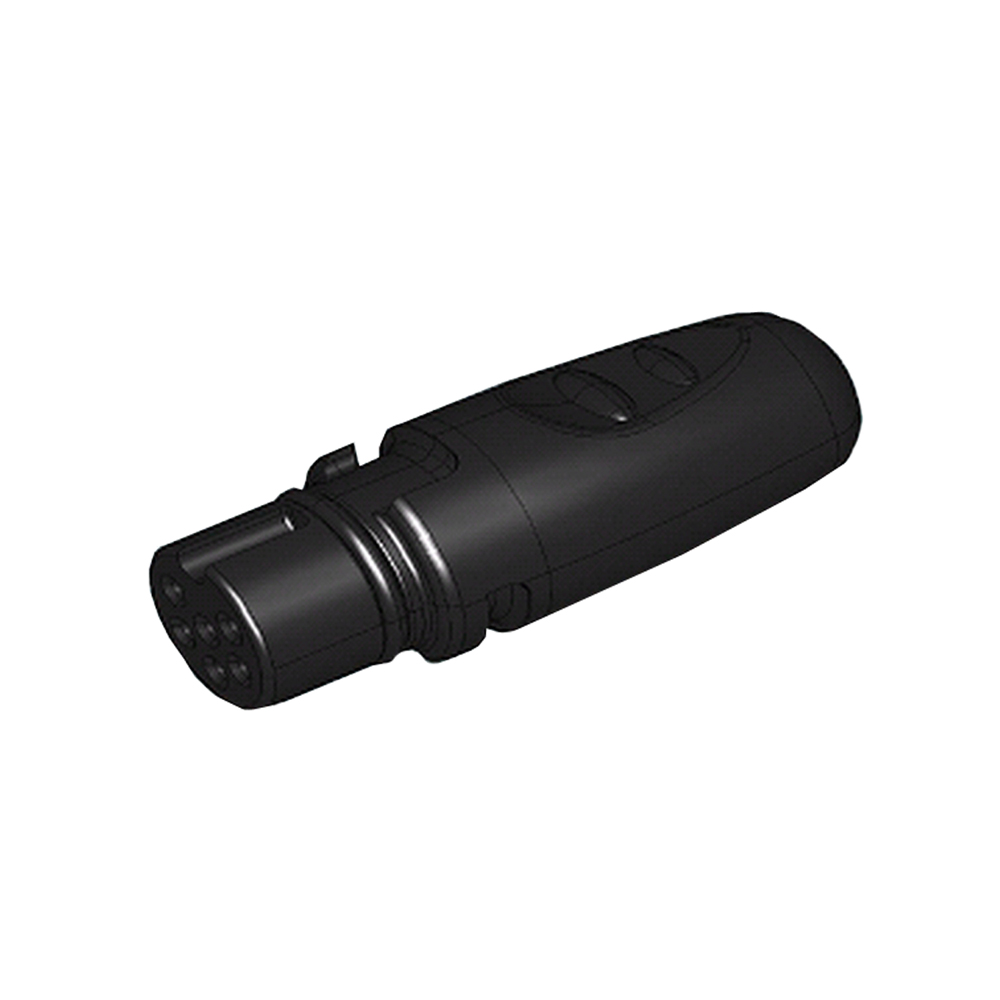 Black car charger adapter close-up view