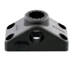 Black bracket mount with circular slot