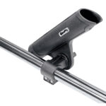 Fishing rod holder on rail mount.