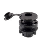Black kayak hatch with rubber cover