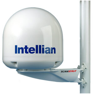 Intellian marine antenna with Scanstrut mount
