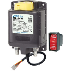 Automatic charging relay with control switch.