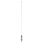 Long white radio antenna with black tip