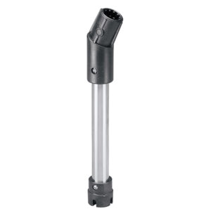 Black and silver metal tube with connectors.