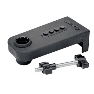 Black adjustable clamp for mounting