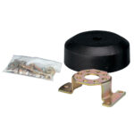 Black mounting kit with screws and bracket