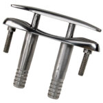 Stainless steel boat cleat with screws